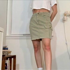 Zara Khaki Mini Skirt